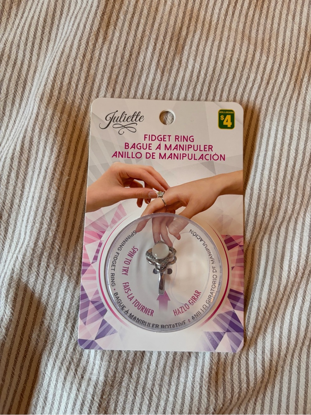 Juliette Fidget Ring in Silver Tone